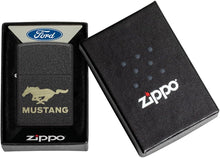 Load image into Gallery viewer, Zippo Ford Mustang Black Crackle Pocket Lighter