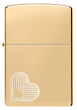Load image into Gallery viewer, Zippo Lighter - Custom Engraved with Your Message for Double Hearts Design High Polish Brass Pocket Lighter 46281