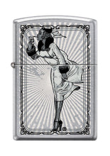 Load image into Gallery viewer, Zippo Lighter - Personalized Customize Message Engrave on Backside for Zippo Brand Design Logo Lighter (Vintage Poster Windy Varga Girl Z5099)