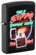 Load image into Gallery viewer, Zippo Lighter - Personalized Customize Message Engrave on Backside for Zippo Brand Design Logo Lighter (Zippo's Famous Neon Sign 48455)
