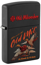 Load image into Gallery viewer, Zippo Lighter - Custom Engraved with Your Message for Old Milwaukee Duck Hunt Design Black Matte Pocket Lighter 46307