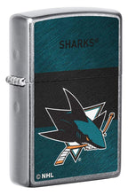 Load image into Gallery viewer, Zippo Lighter - Personalized Customize Message Engrave on Backside for San Jose Sharks NHL Team 48051
