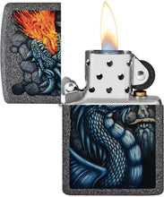 Load image into Gallery viewer, Zippo Fiery Dragon Design Iron Stone Pocket Lighter