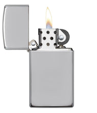 Load image into Gallery viewer, Zippo Lighter - Personalized Customize Message Engrave on Slim Size Windproof Lighter (High Polish #1610)