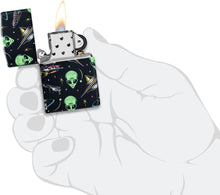 Load image into Gallery viewer, Zippo Lighter - Customized Message Alien Pattern 540 Matte Pocket Lighter 46561