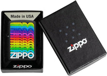 Load image into Gallery viewer, Zippo Lighter - Customized Message on Techno Black Matte Pocket Lighter 46234