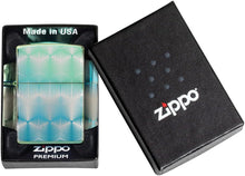 Load image into Gallery viewer, Zippo Pattern 360 Design High Polish Teal Pocket Lighter