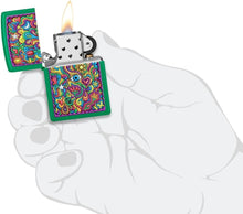 Load image into Gallery viewer, Zippo Lighter - Customized Message Trippy Psychedelic - Grass Green Matte 48957