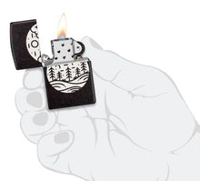 Load image into Gallery viewer, Zippo Lighter - Custom Engraved with Your Message for Moonlit Field Design 540 Color Glow in The Dark Pocket Lighter 46287