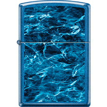 Load image into Gallery viewer, Zippo Lighter - Personalized Message Engraved on Backside for Mossy Oak Blue Sea Water Lighter
