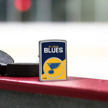 Load image into Gallery viewer, Zippo Lighter - Custom Engraved with Your Message for NHL St. Louis Blues 2024 Street Chrome Pocket Lighter 46206