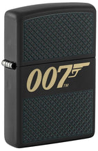 Load image into Gallery viewer, Zippo Lighter - Custom Engraved with Your Message for James Bond 007™ Design Black Matte Pocket Lighter 46297