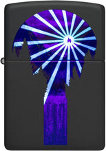 Load image into Gallery viewer, Zippo - Customized Message on Mountain Scene, Black Light - Black Matte 48676