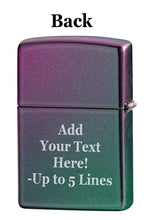 Load image into Gallery viewer, Zippo Lighter - Customized Message Dark Heart Iridescent Pocket Lighter 46583