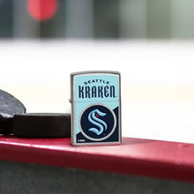 Load image into Gallery viewer, Zippo Lighter - Custom Engraved with Your Message for NHL Seattle Kraken 2024 Street Chrome Pocket Lighter 46205