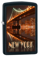 Load image into Gallery viewer, Zippo Lighter- Personalized Message for New York City Bridge Black Matte #Z5066