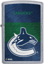 Load image into Gallery viewer, Zippo 2021 NHL Vancouver-Canucks Street Chrome Pocket Lighter