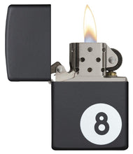 Load image into Gallery viewer, Zippo Lighter - Personalized Custom Message Engrave on Back for Billiards 8-Ball Pool (Black 28432)