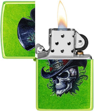 Load image into Gallery viewer, Zippo Lighter - Customized Message on Steampunk Skeleton Lurid Pocket 46709