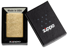 Load image into Gallery viewer, Zippo Lighter - Personalized Custom Message Engrave on Brass Windproof Lighter Tumbled Brass 49477