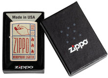 Load image into Gallery viewer, Zippo Lighter - Personalized Customize Message Engrave on Backside for Zippo Brand Design Logo Lighter (Retro Poster Design 48397)