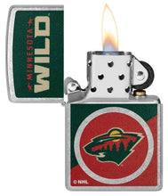 Load image into Gallery viewer, Zippo Lighter - Custom Engraved with Your Message for NHL Minnesota Wild 2024 Street Chrome Pocket Lighter 46195