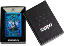 Load image into Gallery viewer, Zippo Lighter - Customized Message on Mystic Aura Fairy - High Polish Blue 48985