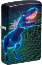 Load image into Gallery viewer, Zippo Lighter - Customized Message on Cyber Dino Glow in The Dark Pocket 46701
