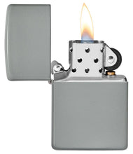 Load image into Gallery viewer, Zippo Lighter - Personalized Message Engraved on Backside Colored Windproof Lighter Flat Grey 49452