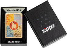 Load image into Gallery viewer, Zippo Lighter - Personalized Customize Message Engrave on Backside for Zippo Brand Design Logo Lighter (Elements of Earth 48729)