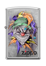 Load image into Gallery viewer, Zippo Lighter- Joker Clown Satin Chrome Windproof Lighter #Z5116