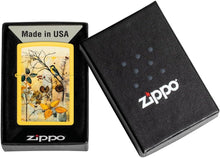 Load image into Gallery viewer, Zippo Lighter- Personalized Custom Message Engraved on Scrapbook Bird Design Sunflower Pocket Lighter 46580