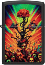 Load image into Gallery viewer, Zippo - Customized Message on Colorful Zombies Psychedelic - Black Matte 48956