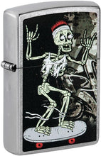Load image into Gallery viewer, Zippo Lighter - Customized Message Skelet Skateboard - Street Chrome 48911
