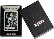 Load image into Gallery viewer, Zippo Lighter - Customized Message Skelet Skateboard - Street Chrome 48911