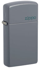 Load image into Gallery viewer, Zippo Lighter - Personalized Customize Message Engrave on Slim Size Windproof Lighter (Grey #49527ZL)
