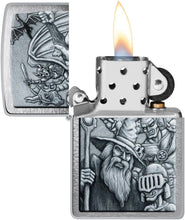 Load image into Gallery viewer, Zippo - Customized Message on Mystical Beings Brushed Chrome Pocket 46579