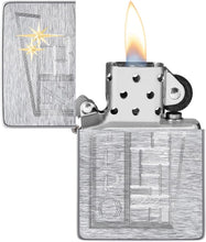 Load image into Gallery viewer, Zippo Retro Zippo Design Vintage Brushed Chrome Pocket Lighter