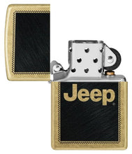 Load image into Gallery viewer, Zippo Lighter - Custom Engraved with Your Message for Jeep Stamp Design Regular Street Brass Pocket Lighter 46225