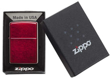 Load image into Gallery viewer, Zippo Lighter - Personalized Message Engraved on Backside Colored Windproof Lighter Candy Apple Red 21063