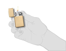 Load image into Gallery viewer, Zippo Lighter - Personalized Customize Message Engrave on Slim Size Windproof Lighter (Polish Brass #1654B)
