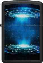Load image into Gallery viewer, Zippo Black Light UFO Flame Design Black Matte Pocket Lighter