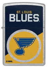 Load image into Gallery viewer, Zippo Lighter - Custom Engraved with Your Message for NHL St. Louis Blues 2024 Street Chrome Pocket Lighter 46206