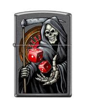 Load image into Gallery viewer, Personalized Custom Message Engraved on Back Ace of Spades Zippo Windproof Lighter (Reaper Dice #Z6029)