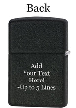 Load image into Gallery viewer, Zippo Lighter - Customized Message on Billiards Table - Black Crackle 48672
