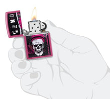 Load image into Gallery viewer, Zippo Lighter - Custom Engraved with Your Message - Punk Skull Design - Frequency 46430