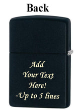 Load image into Gallery viewer, Zippo Lighter - Personalized Customize Message Engrave on Backside for Anarchy Design (Black Matte) 20842