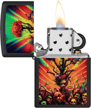 Load image into Gallery viewer, Zippo - Customized Message on Colorful Zombies Psychedelic - Black Matte 48956