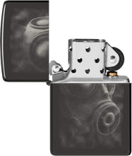 Load image into Gallery viewer, Zippo Gas Mask Design High Polish Black Pocket Lighter