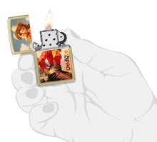 Load image into Gallery viewer, Zippo Lighter - Custom Engraved with Your Message for Rancher Design Regular Street Brass Pocket Lighter 46248